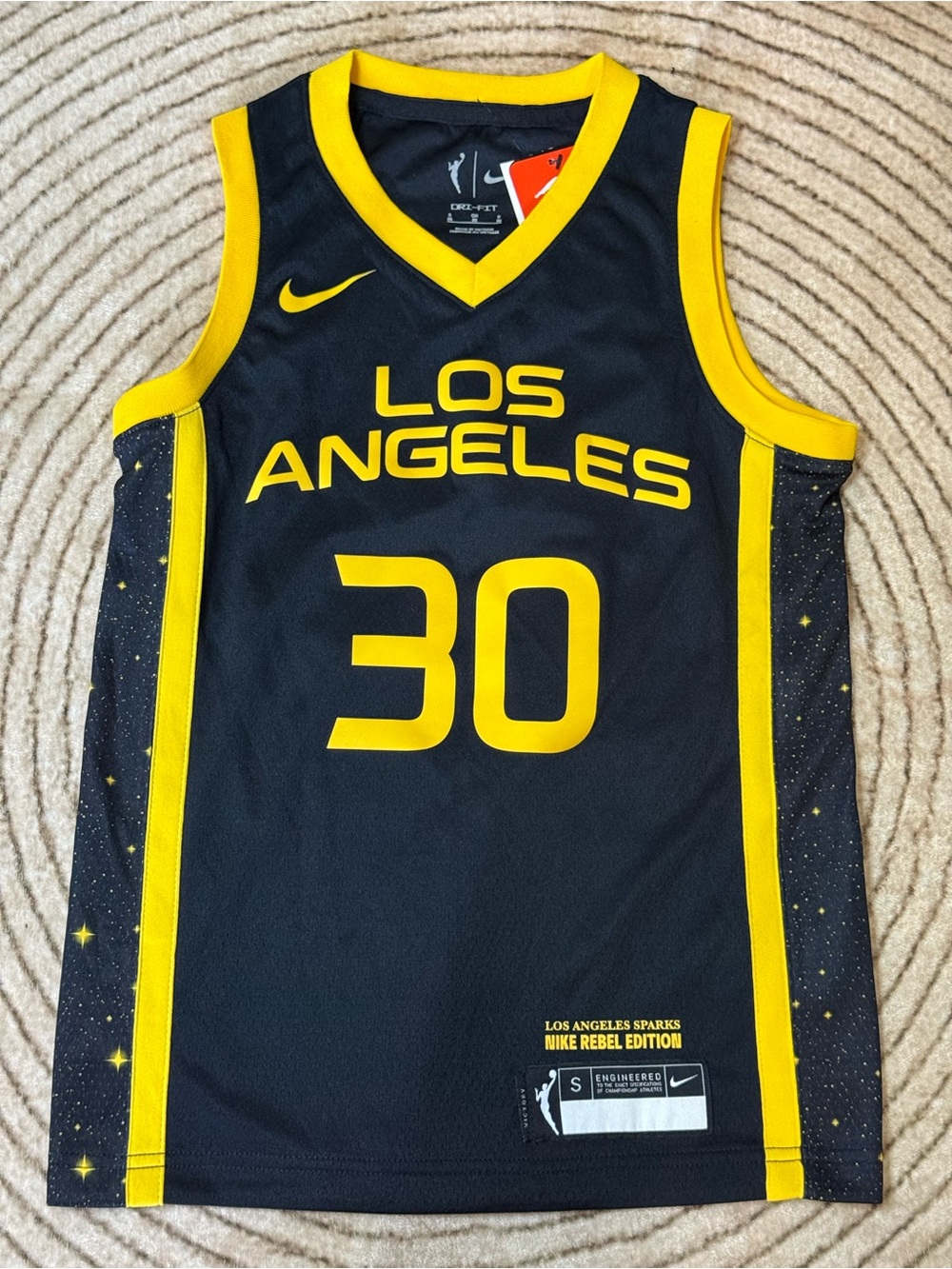Nike Black & Yellow Los Angeles #30 Basketball Jersey